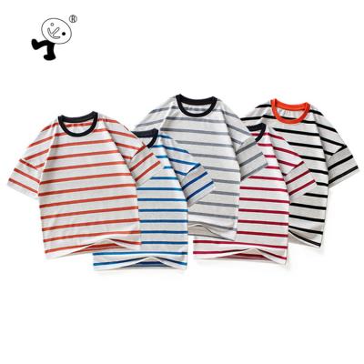 China Factory Price Boy's Casual T-shirt Kid's Custom Anti-Shrink T-shirts 100 Cotton For 4-14 Years Old Boys for sale