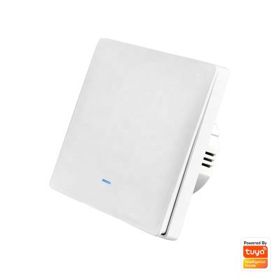 China Zigbee Smart Life Switch 1 PC Tuya Smart Life APP Flame Retardant Material No Neutral EU Standard Smart Home Lamp Switch for sale