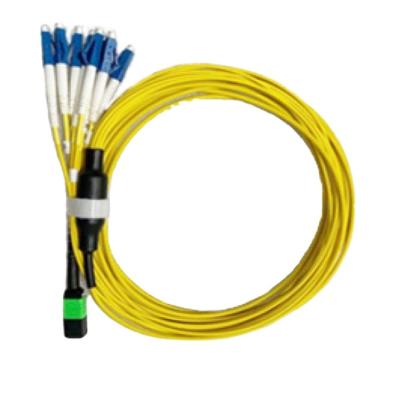 China Hot Selling Telecommunication Product 12 Fiber MPO- LC Fiber Optic Fanout 2.0mm Patch Cord for sale