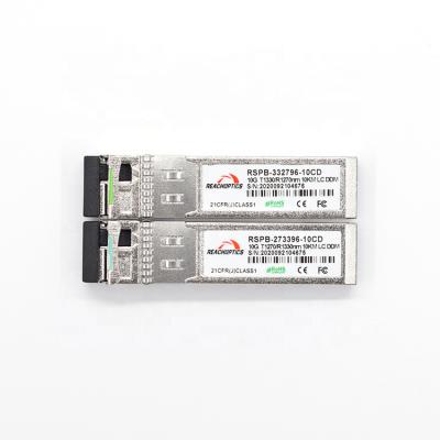 China 10G Network 10G BiDi SFP+ 20KM TX1270nm / RX1330nm 20km Optical Transceiver for sale