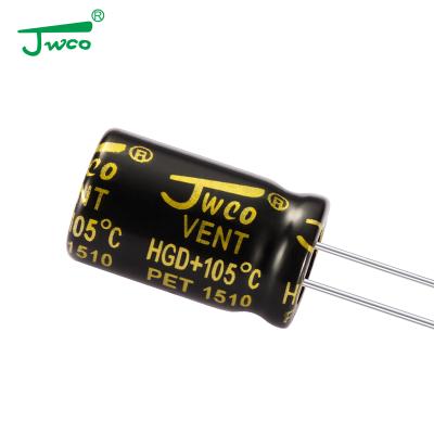 China Left Lighting JWCO Capacitors HGD Series 100uf 100v Aluminum Electrolytic Capacitor for sale