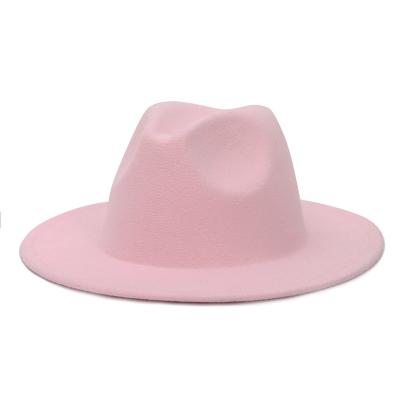 China 2021 Wholesale Plush Felted Hat Hats Women Men Overflowing Large Size Felted Hat Jazz Hat Gentleman Elegant Lady Hats for sale