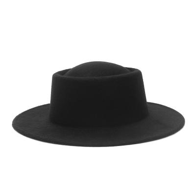 China Image Mens Unisex Womens Meat Pie Hat Fedora Bowler Hat Derby Homburg Casual Soft Felt Hats for sale