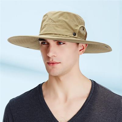 China Sporty Anti-UV Sun Protection Man Bucket Hat Summer Panama Hats Panama Windproof Outdoor Men Fishing Jungle Hat for sale