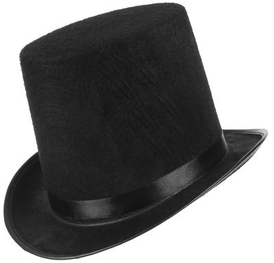 China Plush 2021 New 16 Cm Felt Top Hat For Mens Womens Cylinder Derby Hats Magic Hat for sale