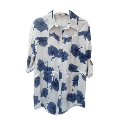 China Anti-Pilling Women's Monogram Floral Print Loose Blouse for sale