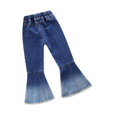 China Wholesale Monogram Windproof Girl Windproof Flared Jeans for sale