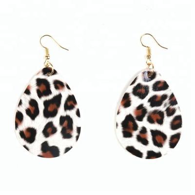 China Wholesale Trendy Trendy Earring Sample Design PU Leather Drop Earring for sale