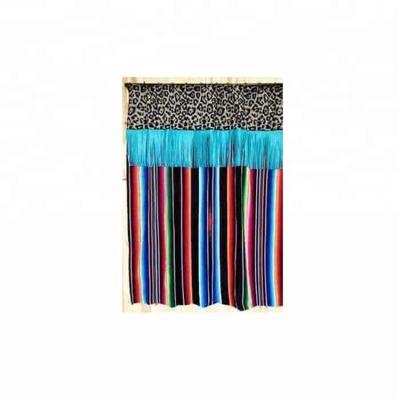 China Wholesale Viable Viable Tassel Rainbow Monogrammed Leopard Shower Curtain for sale