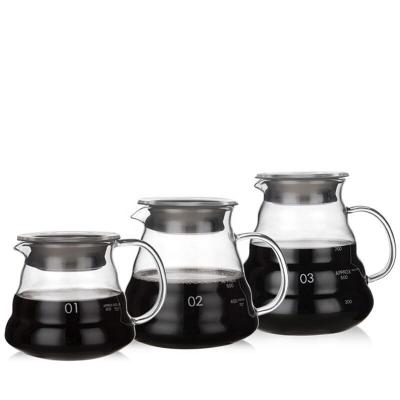 China Sustainable Handmade Family Use Coffee Maker Utensil Glass Cloud Coffee Slice Pour Over Coffee Pot for sale