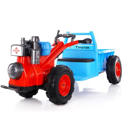 China RC Model 2021 Kids Pedal Tractors Ride On Car Electric Tractor For Kids Ride With Bucket For Kids for sale