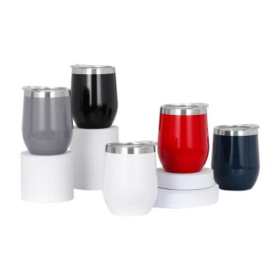 China Vacuum Stainless Steel Coffee Mug Wine Tumbler Travel Mug With Sustainable Eco Friendly Insulated Lid for sale