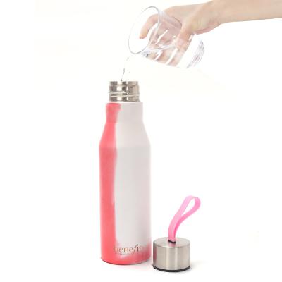 China Sustainable Wholesale Reusable Single Wall Color Changing Water Bottle Stainless Steel for sale