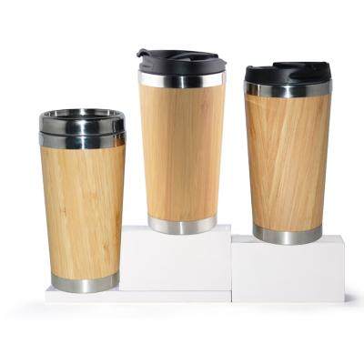 China New Style Portable 450Ml Viable Logo Hot Outdoor Custom Tea Set Sales Thermos Coffee Travel Bamboo Mug for sale