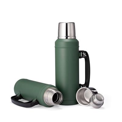 China Sustainable Wholesale Double Wall With Vacuum Flasks Stainless Steel Handle Insulated Water Bottle for sale