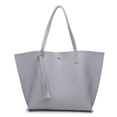 China 2019 Eco-friendly China Supplier PU Lychee Pattern Handbag Ladies Bags Women Custom Leather Trim Handbags Tote Bag for sale