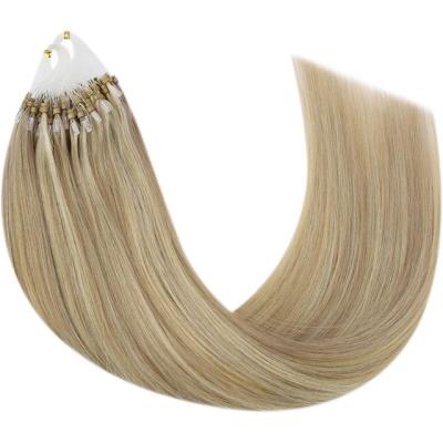 China Brazilian Micro Pre Bonded Remy Virgin Hair Kinky Curly Loop Hair Extension in Blonde Ombre Highlight Colors for sale