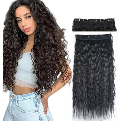 China Silky Straight Wave 1 Patch 5 Clip-in SILKY STRAIGHT SYNTHETIC HAIR EXTENSION Single WEFT SHOWING NO ODOR IN 22