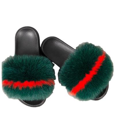 China Anti-odor 2021 Summer Women Fashion Lightweight Breathable Fur Sandals Fur Slippers For Women for sale