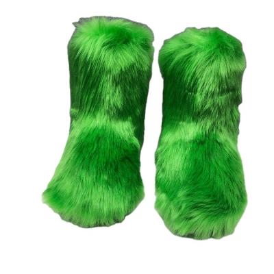 China Fashion Trend Cheap Fashion Winter Fashion Snow Boots Ladies Faux Fur Boots Colorful Warm Snow for sale