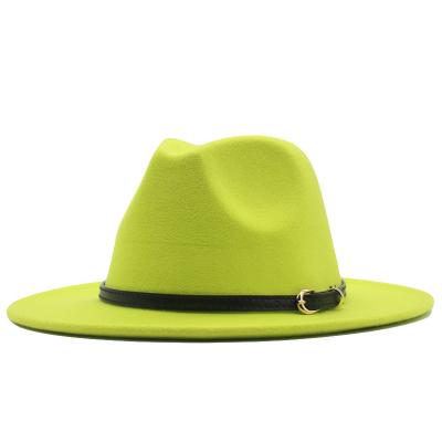 China 2022 Flat Surface Women's Top Hats Accessories Wide Brim Belt Accessories Custom Wholesale Eco-friendly Decoration for sale