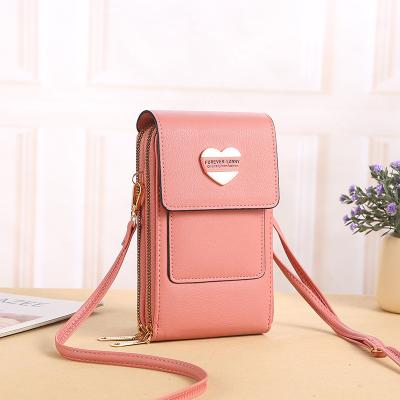 China High Quality Touch Screen Faux Leather Cross Body Bag For Women Handbags Mini Mobile Phone Bag Ladies Shoulder Bag for sale