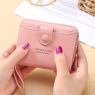 China NEW Multifunctional Mini Girl Organ Card Holder PU Leather Zipper Kids Money Cut Lady Coin Purse Girls Wallets Small for sale