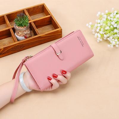 China Minimalist Design Women Wallet Fashionable Leather Anti Theft With Zipper for sale