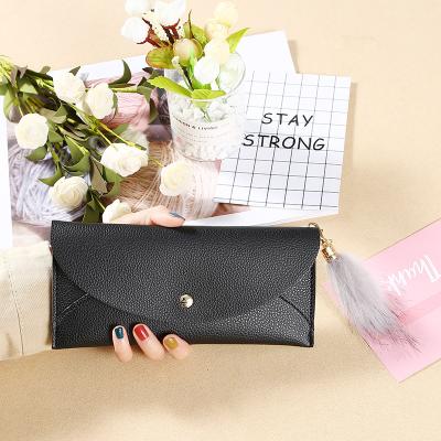 China Multifunctional Concise New Women's Wallet PU Leather Slim Long Money Clips Female Clutch Ladies Instant Card Holder Purse for sale