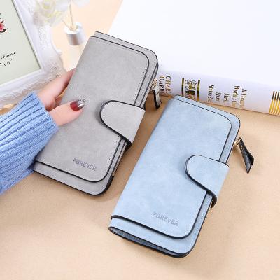 China Lonny Ladies Wallet Anti-theft 2022 Latest Design Clutch Vegan PU Leather Ladies Pinch Card Holder Women Wallet for sale