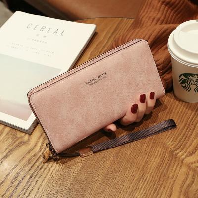 China Newest Design Waterproof Clutch Ladies PU Leather Ladies Wristlet Pinch Zipper Card Holder Phone Wallet Women for sale