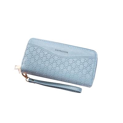 China Wholesale Anti-theft Women's Wallet Long Double Zipper Fashion Wallet Women's Card Wallet for sale