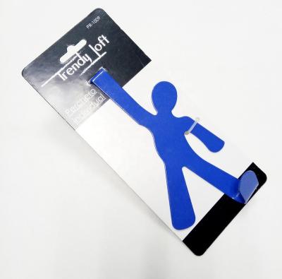 China Custom portable person shaped office house workable over door metal hook hanger connection wier for bags, hats, clothes for sale