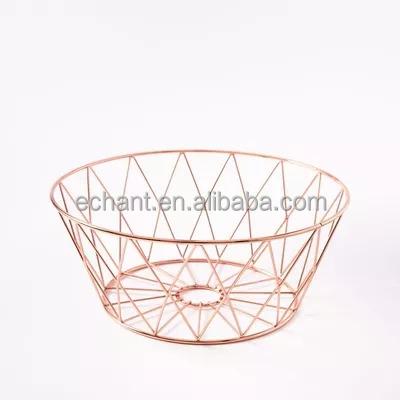 China Sustainable Basket from Rose Gold Fruit Vegetable Storage for sale