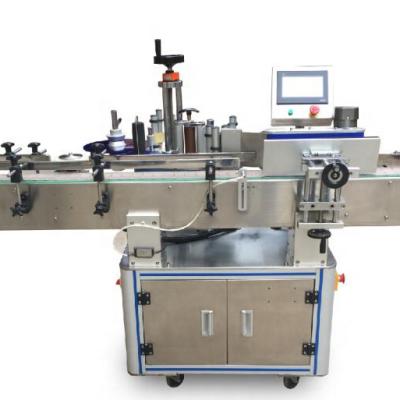 China Automatic food labeling machine double side antiseptic water bottle bottle sticker labeling machine cosmetics production line for sale