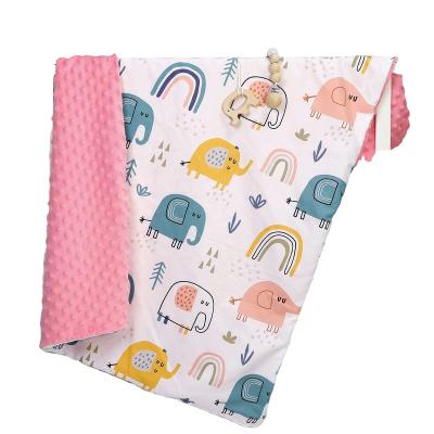 China Anti-Static Minky Dot Fabric Super Soft 100% Polyester For Kids Cozy And Warm Baby Blanket Blanket for sale