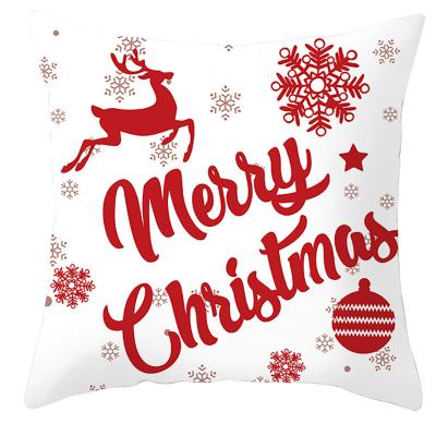 China FASHION Christmas Moose Pillow Case Gift Cushion Cover Fabric Sofa Border Home Sofa Pillow Case for sale