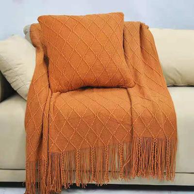 China Simple High Quality Luxury Knitted Blanket Knitted Sofa Blanket Picnic Sofa Bohemian Custom Blankets for sale