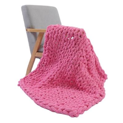 China Super Chunky Throw Blanket Super Thick Knitted Merino Thick Yarn Handmade Woolen Yarn Anti-Static Yarn With Tassels for sale