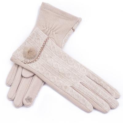 China Factory simple hot sale wholesale price knitted fabric touch screen gloves ladies climbing gloves for sale