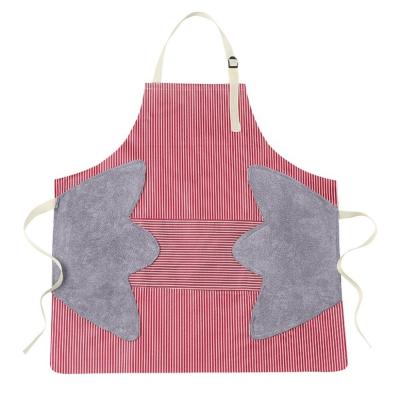 China Eco-Friendly With Skin Adjustable Waterproof Kitchen Apron For Women With Pocket Wiping Hands Apron for sale