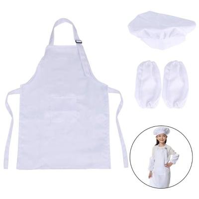 China Eco-Friendly With New Skin Design Cotton Fabric Kitchen Labeled Baker Kids DIY Apron for sale