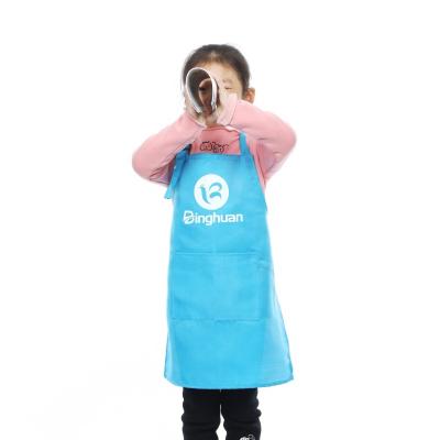 China Eco-Friendly With Skin Kid Size And Material Customizable Cheap Printed 100% Polyester Child Aprons for sale