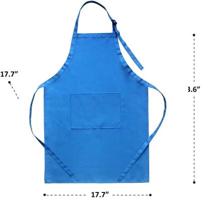 China Eco-Friendly With Skin Cooking Chef Baking Hat With 2 Pockets Adjustable Painting Art Craft Aprons Set for sale