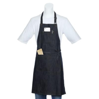 China Light Gray Or Customized Eco - Friendly Kitchen Color And Denim Material Jeans Work Cafe Denim Apron for sale