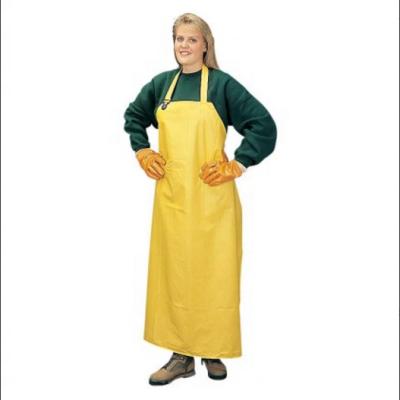 China Yellow H Style PVC Rubber Industrial Apron Men Work Heavy Duty Apron PVC for sale