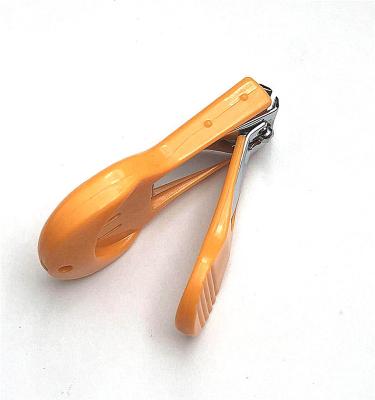 China OEM Yellow Plastic Series Promotion Baby Logo Custom Nail Clipper With Catcher for sale