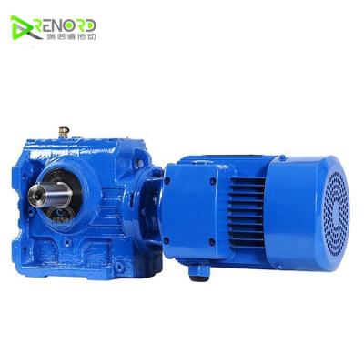 China Material of Construction Shops SAZ Short Stable Flanged Helical Worm Gear Units with Hollow Shaft Gear Box Speed ​​Reducer Motor for sale