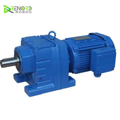 China Building Material Stores R Serial Helical Gear Box With Electric Motor OEM Gear Motor Reducer for sale