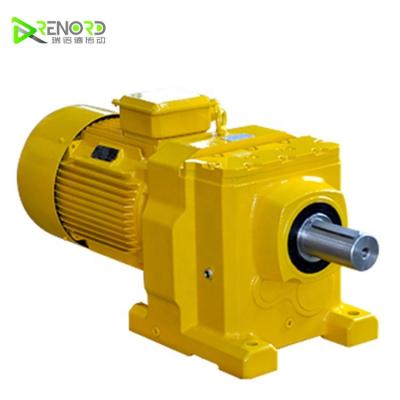 China Building Material Shops Helical Reducer R77 Series Speed ​​Reducer AC Transmission Gear Motor Electric Gearbox WANSHSIN for sale